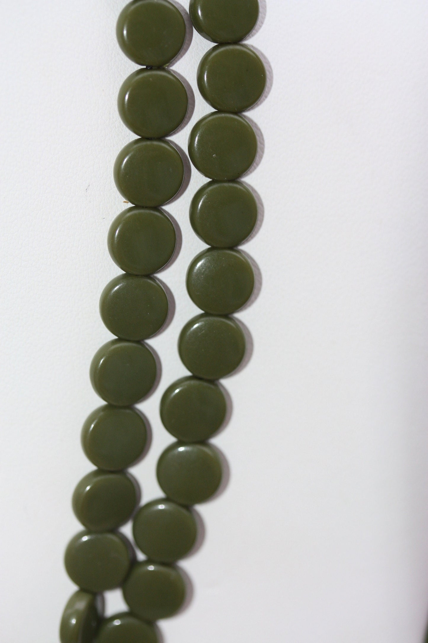 Long vintage green necklace