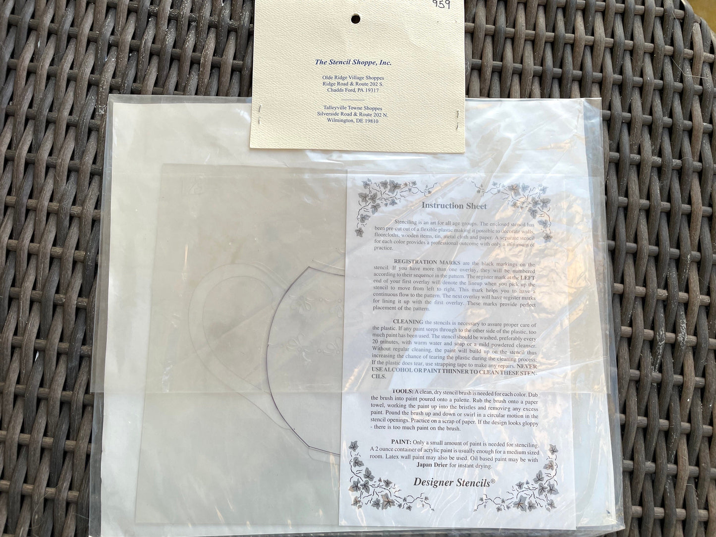 Designer Stencils original teapot stencil - in original packaging