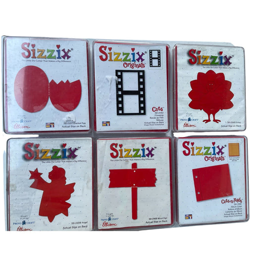 Sizzix Die Cutters - your choice - cracked egg, turkey, filmstrip, album cover, wood sign, angel