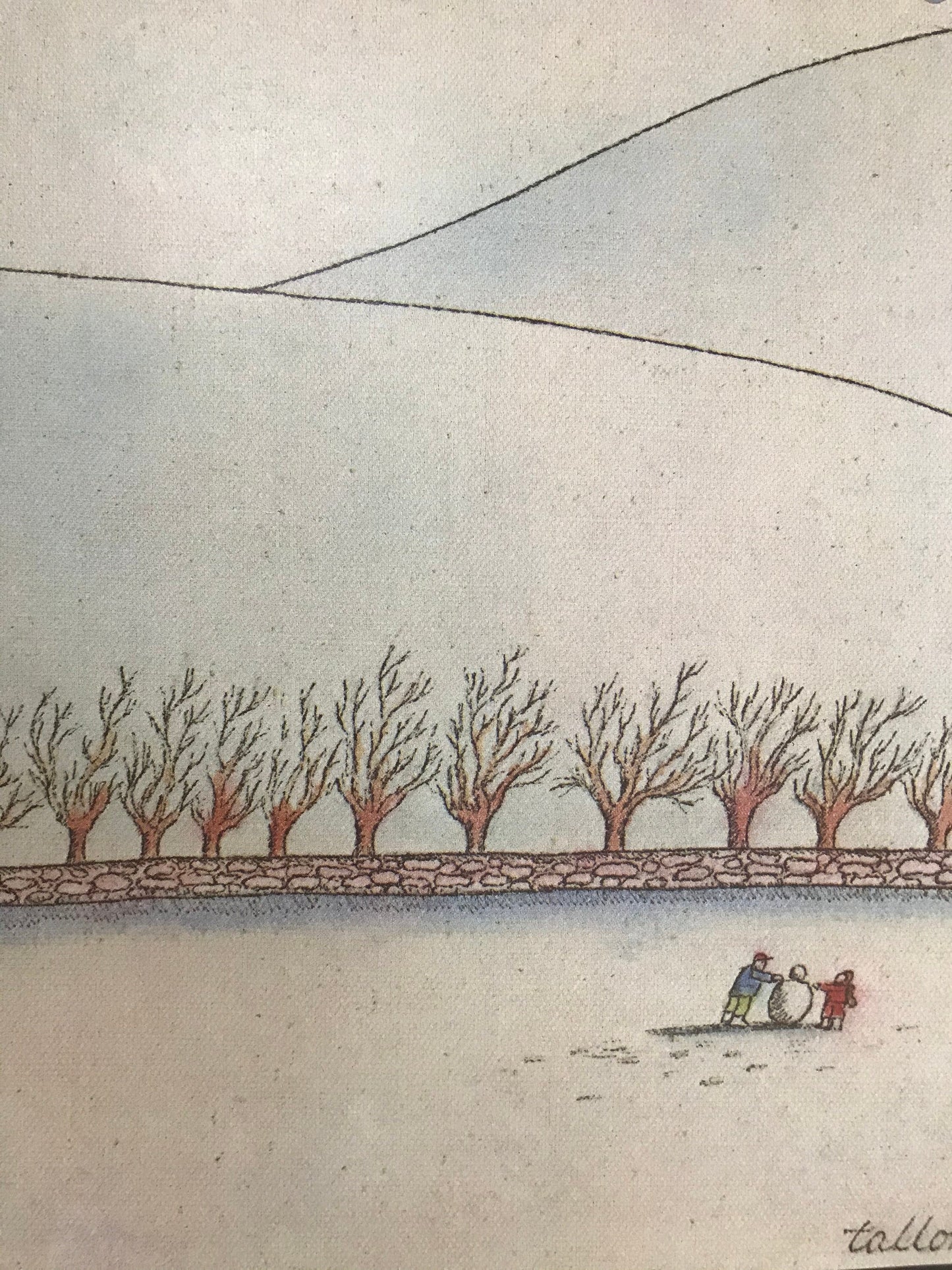 December 15, 1980 - The NEW YORKER Magazine original cover - building a snowman - winter, snow