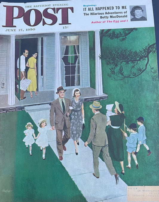 RARE - Saturday Evening Post - Original Cover - June 17, 1950