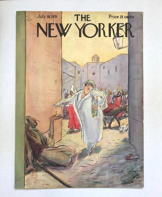 The NEW YORKER Magazine very rare original cover - July 18, 1931 -  Helen E. Hokinson