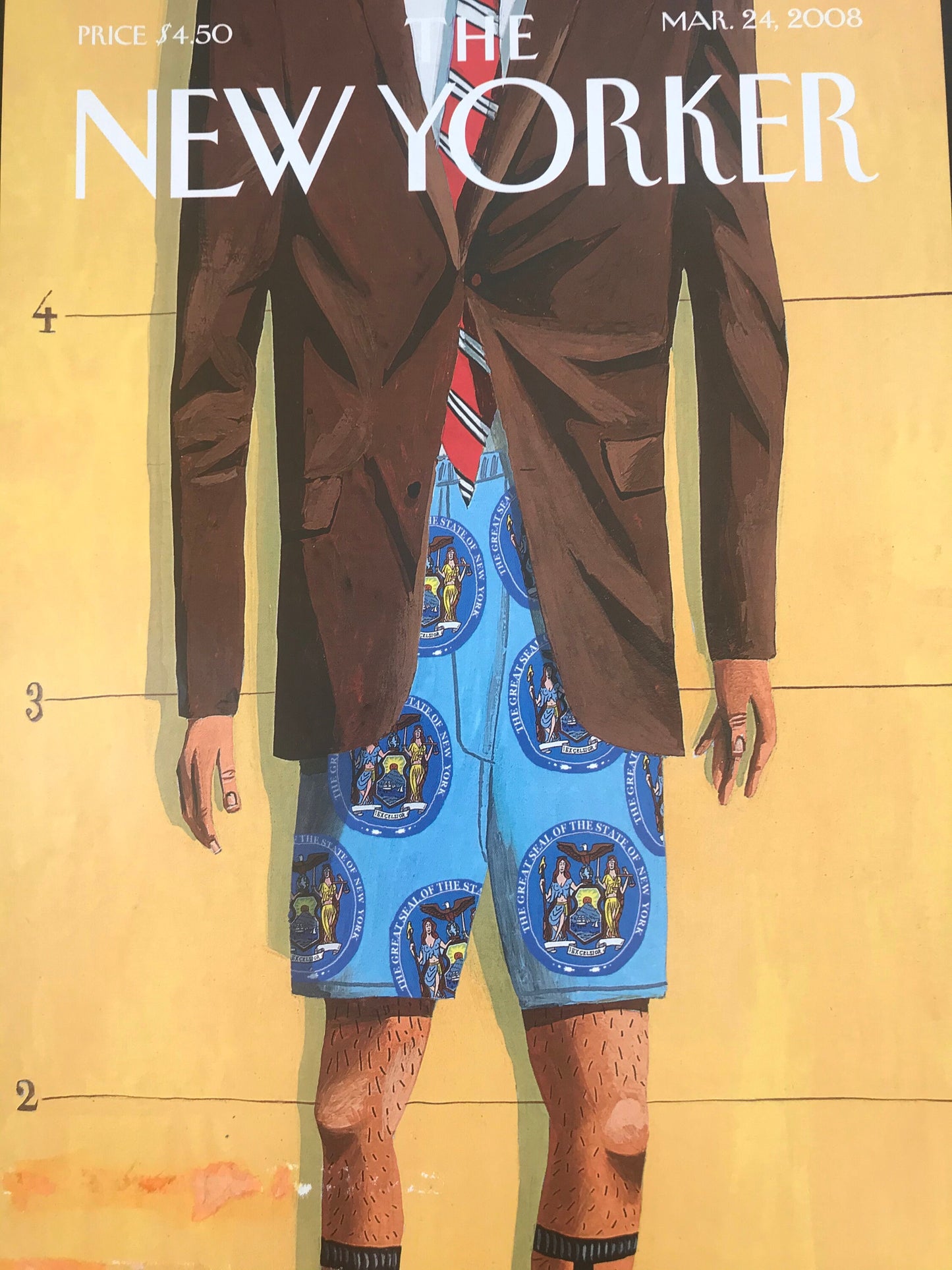 The NEW YORKER magazine cover only -  March 24, 2008 - Please read description