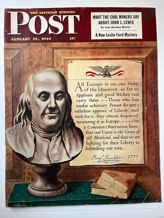 RARE - Saturday Evening Post - Original Cover - January 15, 1949