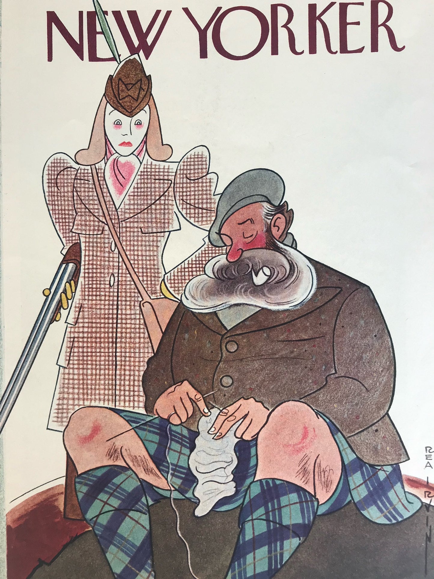 Rare NEW YORKER Magazine cover - August 26, 1939 - artist Rea Irvin