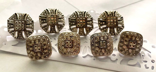 Beautiful marcasite stud earrings - Please read description