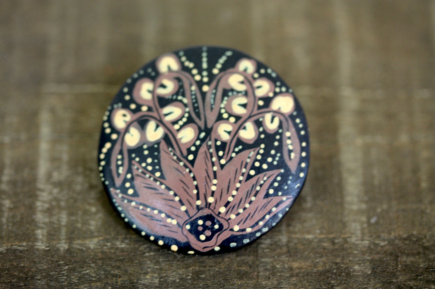 Possibly the prettiest handpainted earrings I've seen - artist unknown