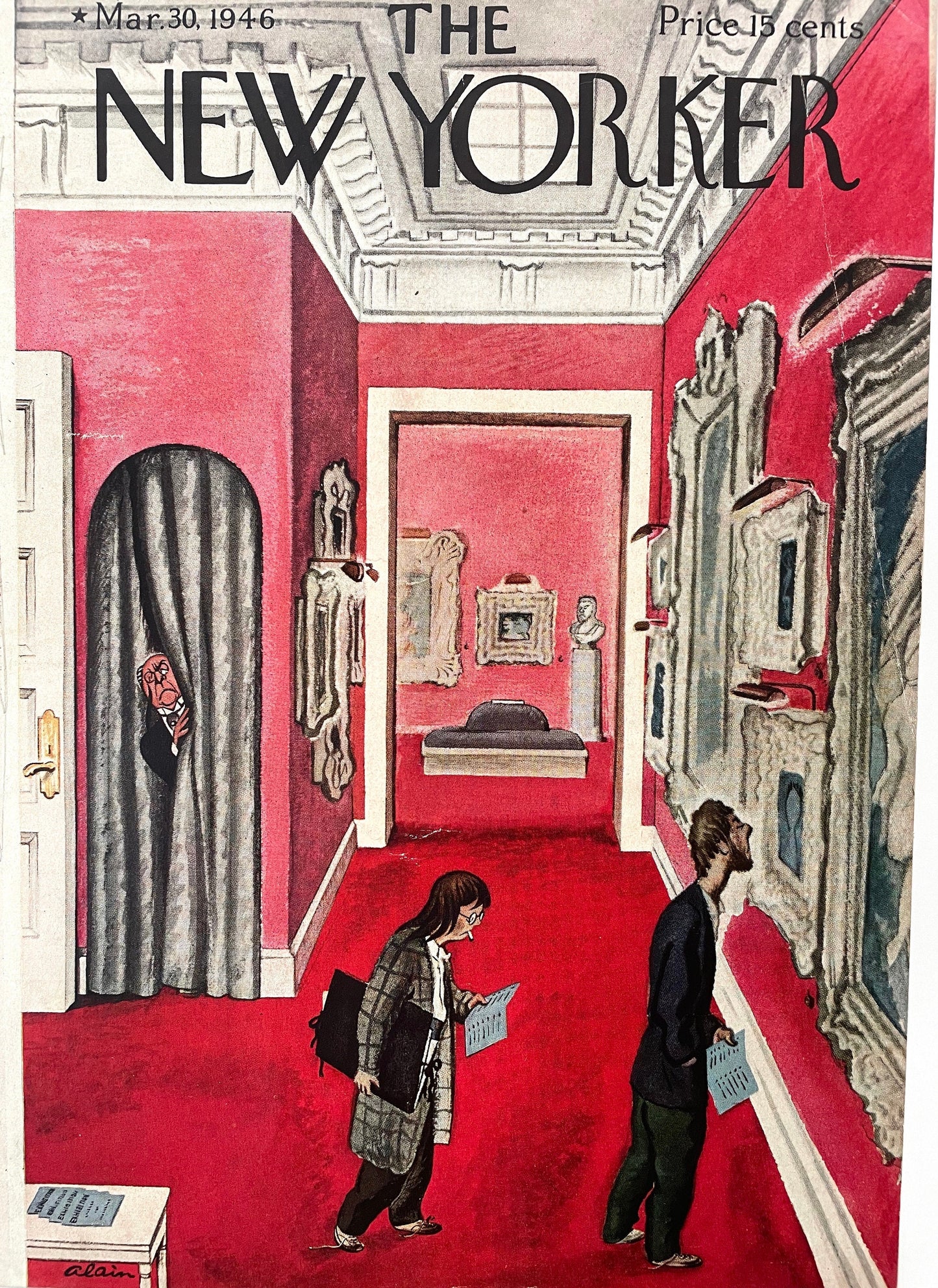 RARE - The NEW YORKER Magazine original cover - March 30, 1946 - museum