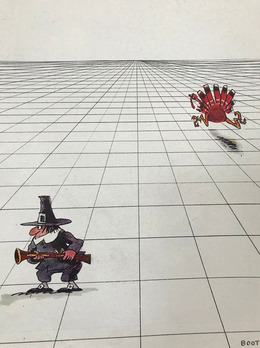 November 26, 1973 - The NEW YORKER Magazine original cover - Thanksgiving, turkey and pilgrim