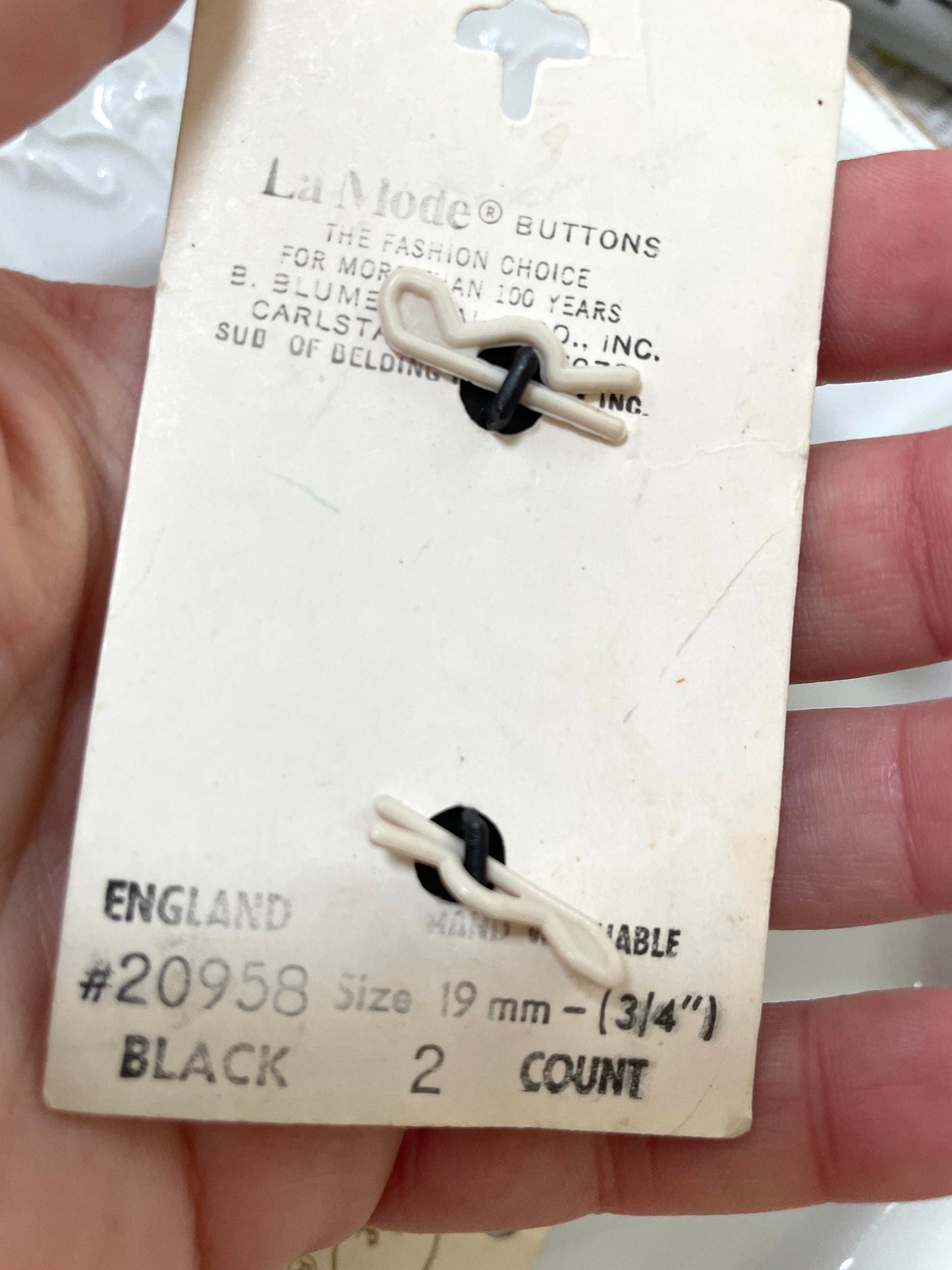 Lot of La Mode buttons still on original cards - Made in Holland - Hunter green, black and gold