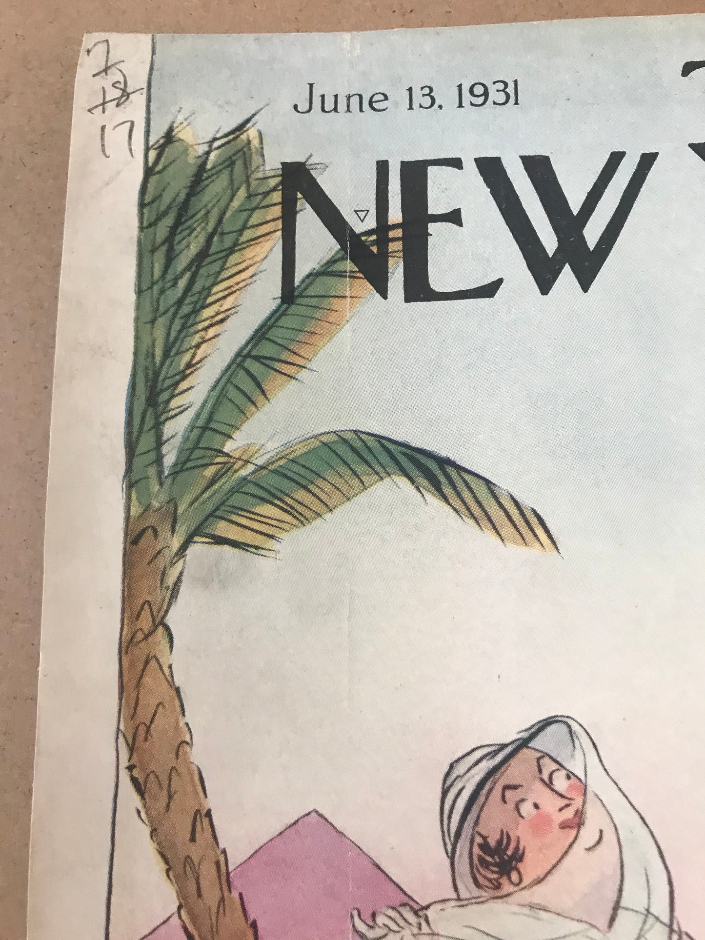 The NEW YORKER Magazine very rare original cover - June 13, 1931 -  Helen E. Hokinson