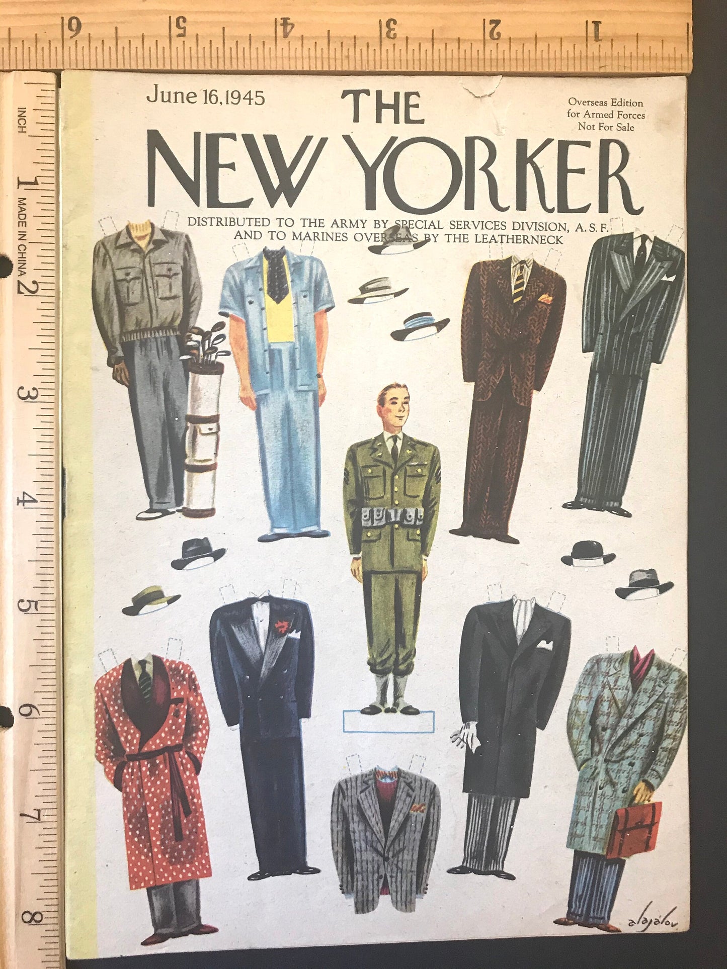 NEW YORKER Magazine - June 16, 1945 - Collectible Overseas Edition for Armed Forces Navy & Marines