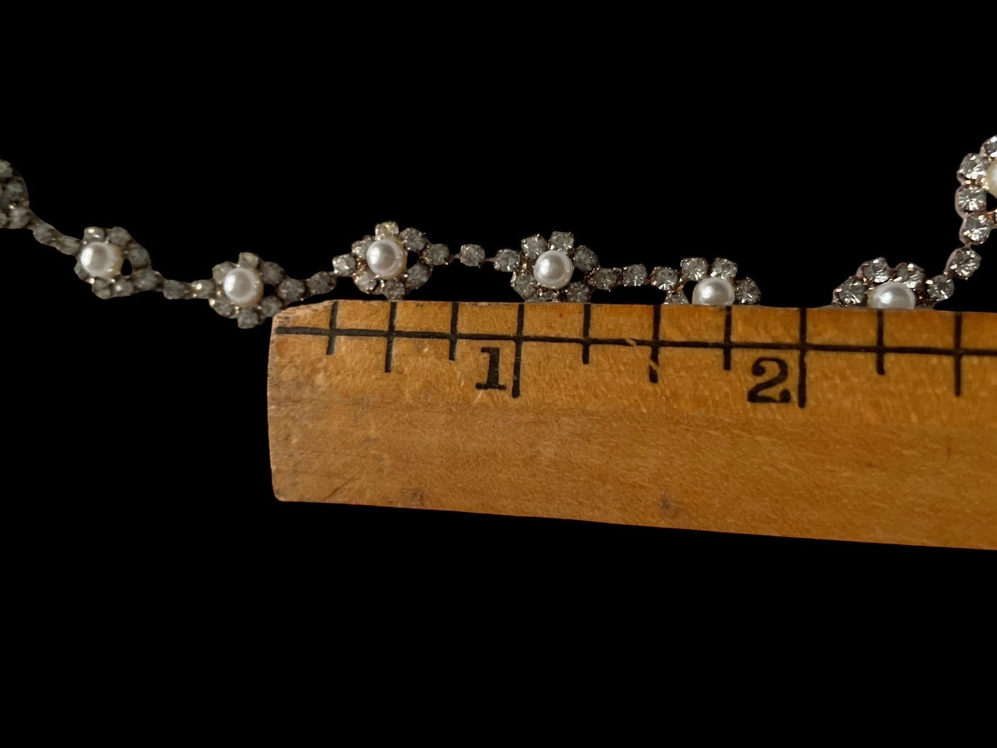 Vintage NY Signed Rhinestone & Pearl Necklace, Elegant 1950s Bridal Jewelry - most likely Kramer of NY?