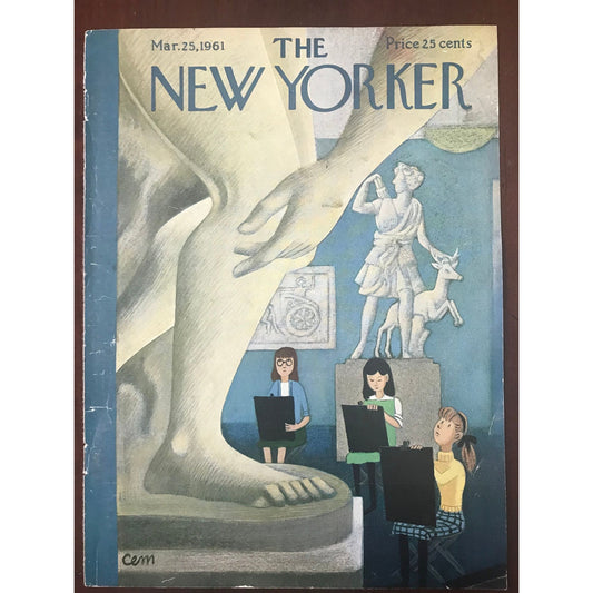 Rare - March 25, 1961 - The NEW YORKER Magazine original cover - drawing, art class