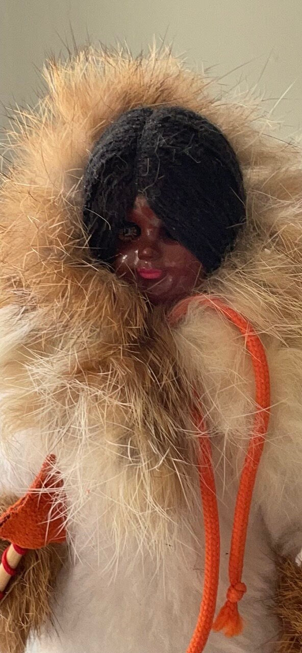 Stunning vintage Indian art Eskimo collectible art Doll - Made in Canada