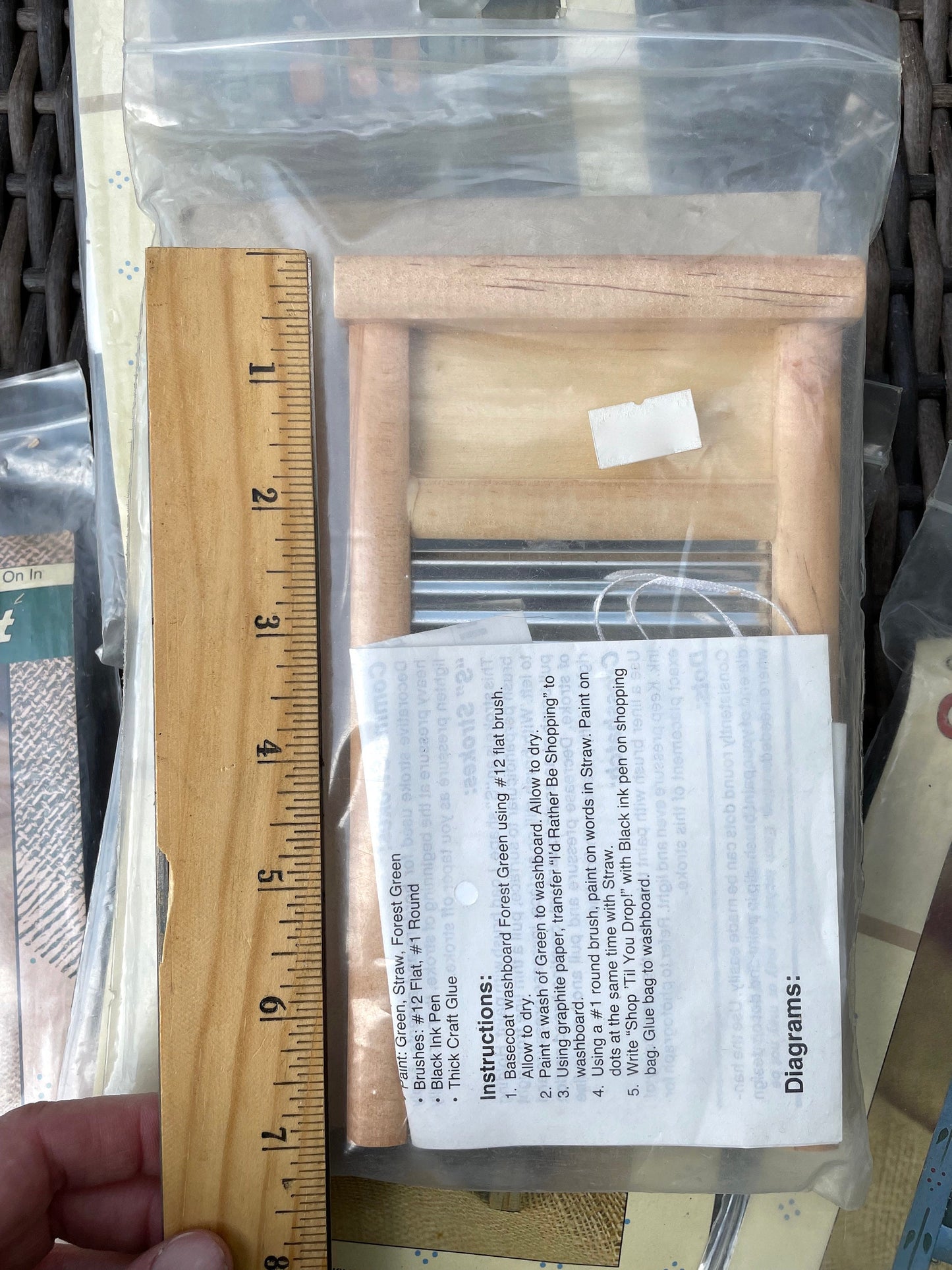Vintage Craft kits - your choice of little country style washboard or faux fence patterns - Wangs International