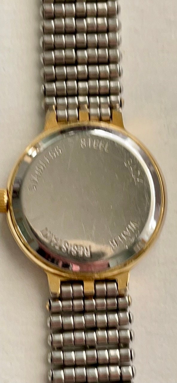 Vintage Mondu watch with steel band - Please read description - pretty but needs repair or use for parts