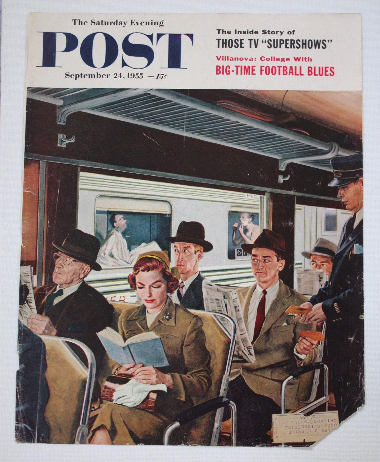 Saturday Evening Post - Original Cover - September 24, 1955 - New Year's Eve, after the party