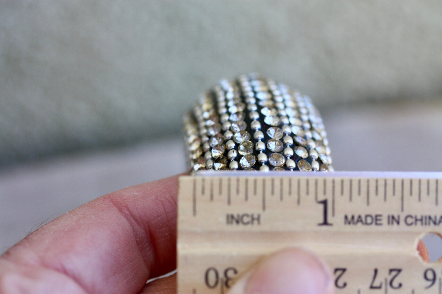 Sparkly rhinestone vintage cuff bangle bracelet