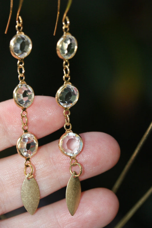 Stunning crystal drop dangle earrings