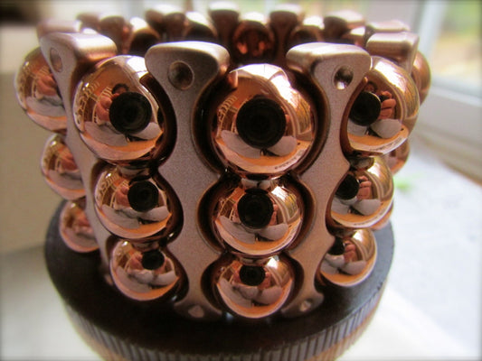 Unique retro MCM Mid Century Modern style copper colored vintage bracelet