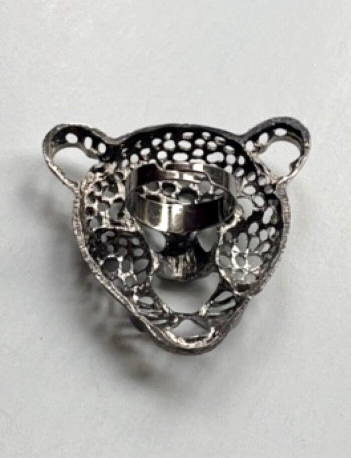 Unique vintage large tiger ring - statement ring