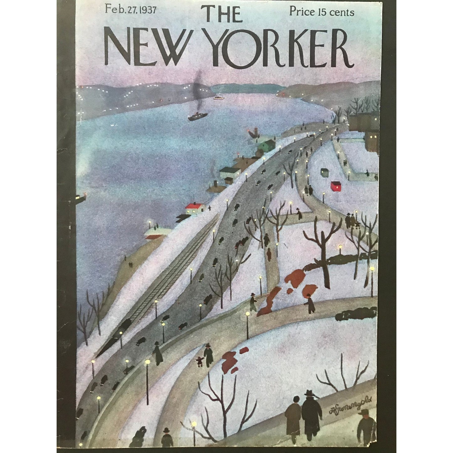 RARE - The NEW YORKER Magazine very rare original cover - February 27, 1937