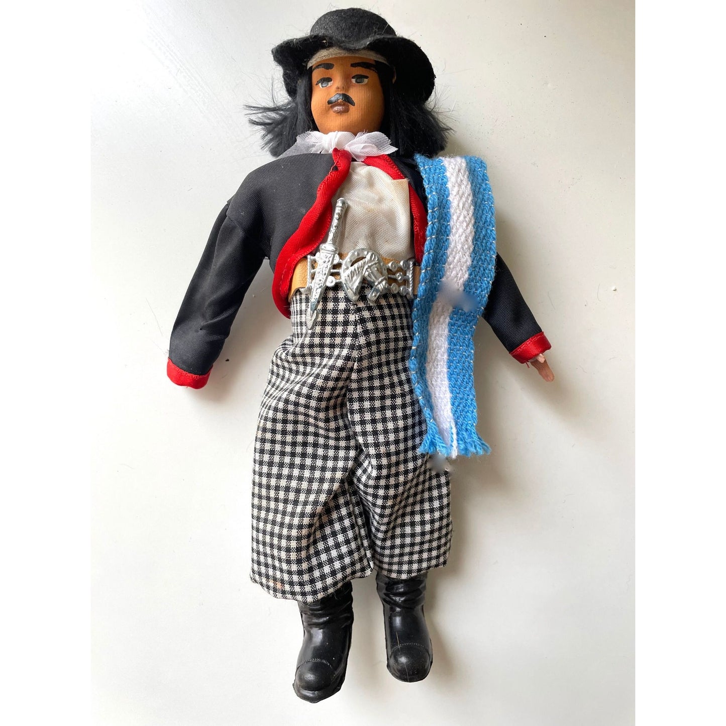 Vintage Mexican? male ollectible art doll figurine with hat