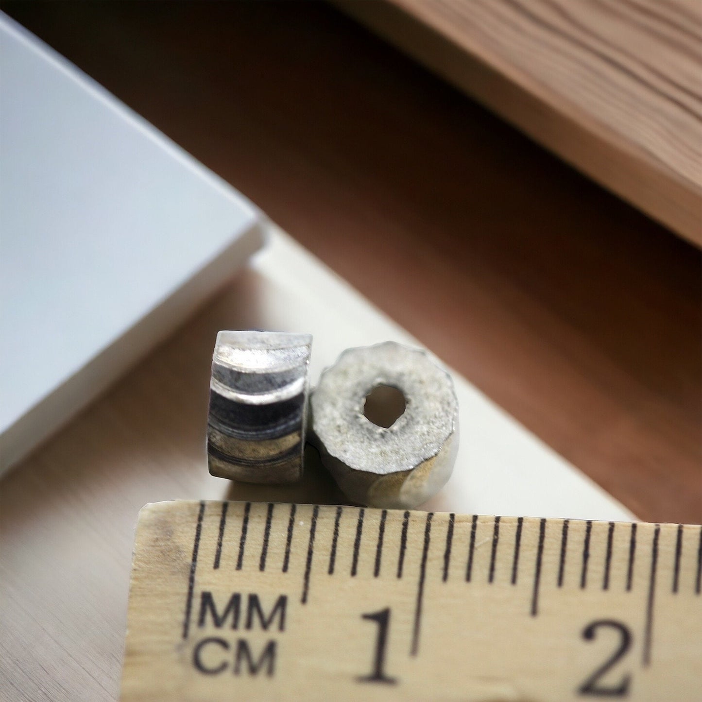 Vintage etched metal spacer beads - Approx. 5 mm