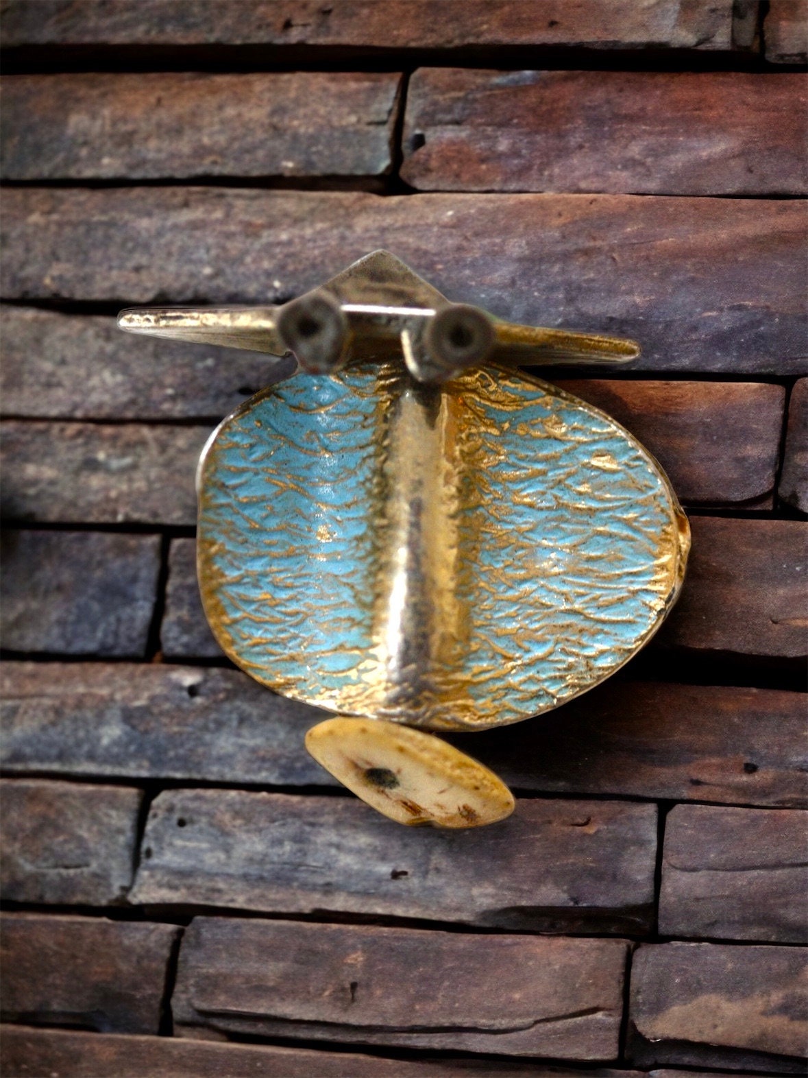 Handmade, one-of-a-kind assemblage art - can be ordered as a necklace, pin or magnet