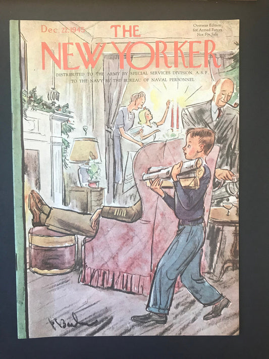 NEW YORKER Magazine - December 22, 1945 - Collectible Overseas Edition for Armed Forces Navy & Marines - Christmas