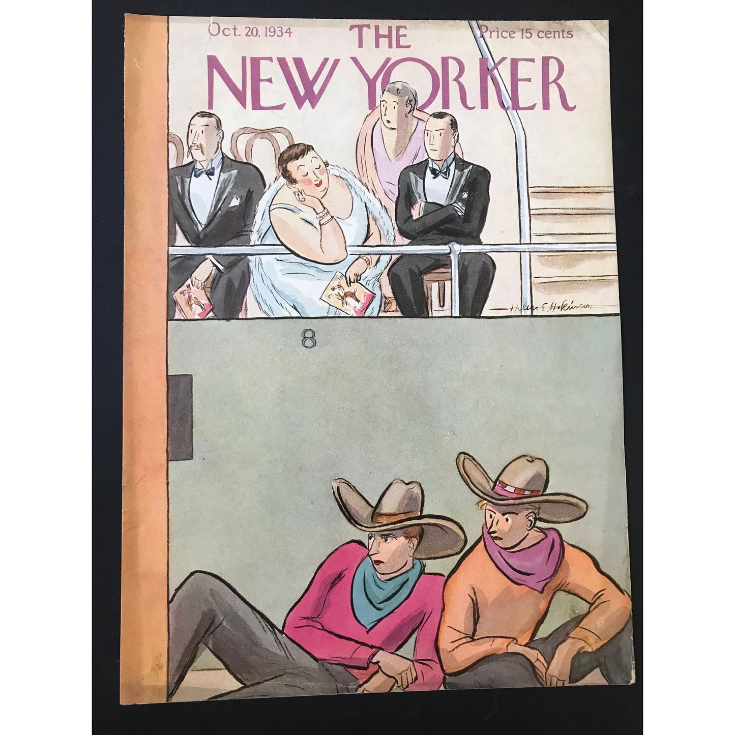 Very RARE - October 20, 1934 - NEW YORKER Magazine original cover - by Rea Irvin