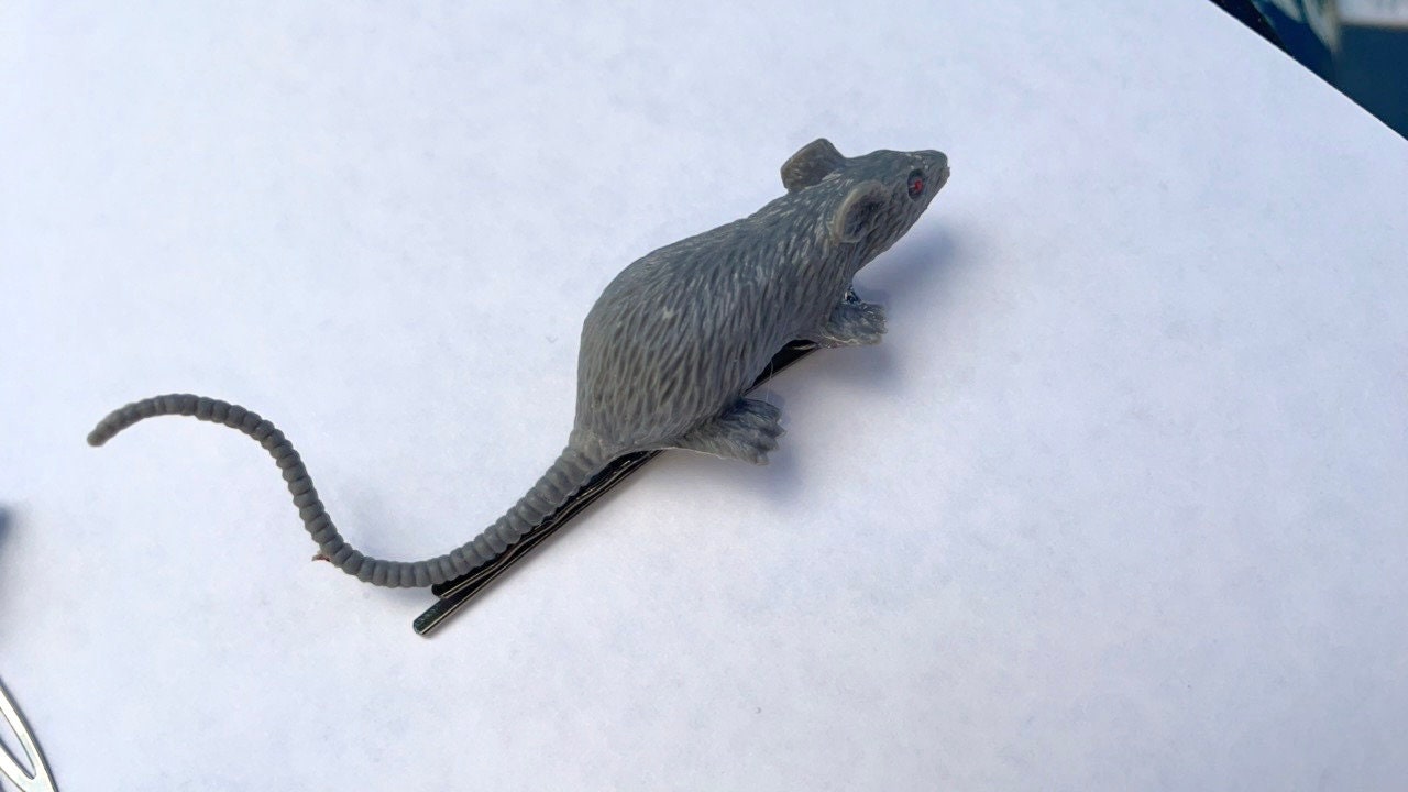 Fun Halloween rat jewelry your choice of hair pins, combs or ring - scary, spooky fun Halloween jewelry, costume, accessories -mouse, mice
