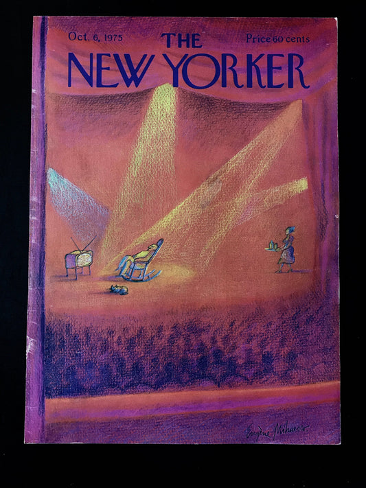 October 6, 1975 - The NEW YORKER Magazine charming original cover - Artist: Eugene Mihaesco - the theater