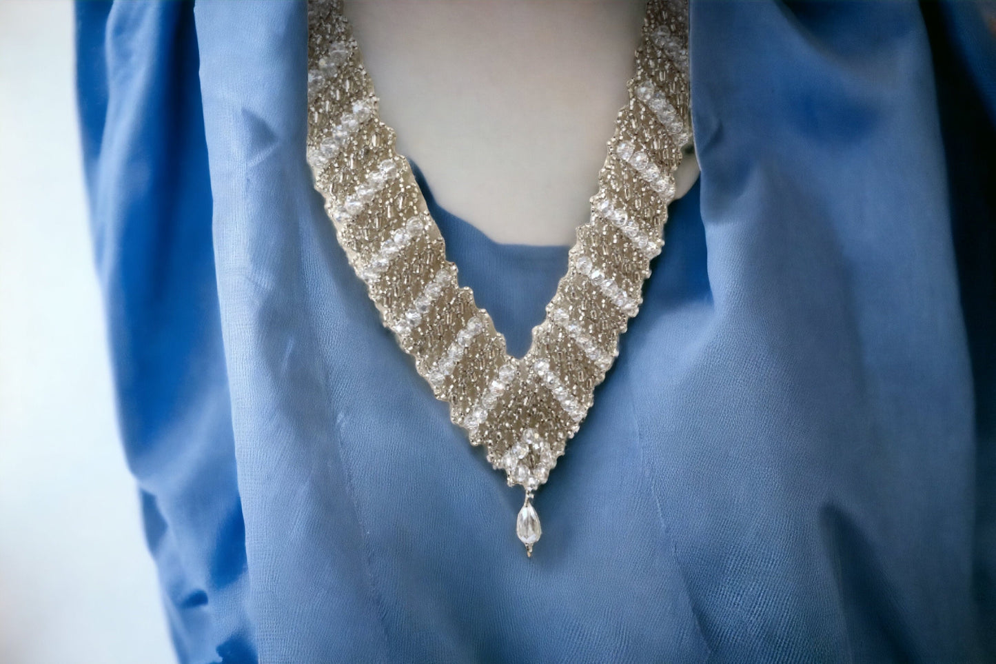 Breathtaking, show-stopping, ooh la la, perfect for a bride, wedding or any other function - magnificent beadwork crystal necklace