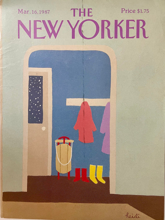 March 16, 1987 - The NEW YORKER Magazine original cover - Please read description