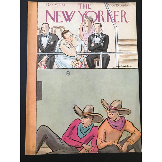 Very RARE - October 20, 1934 - NEW YORKER Magazine original cover - by Rea Irvin