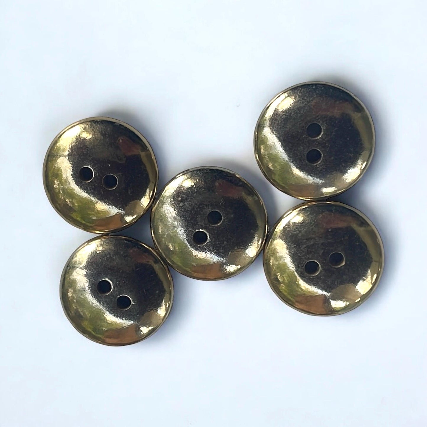 Gold with pink centers 17 mm vintage buttons