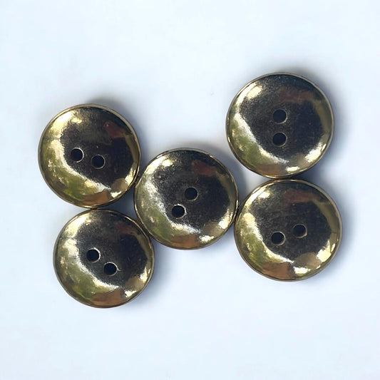Gold with pink centers 17 mm vintage buttons