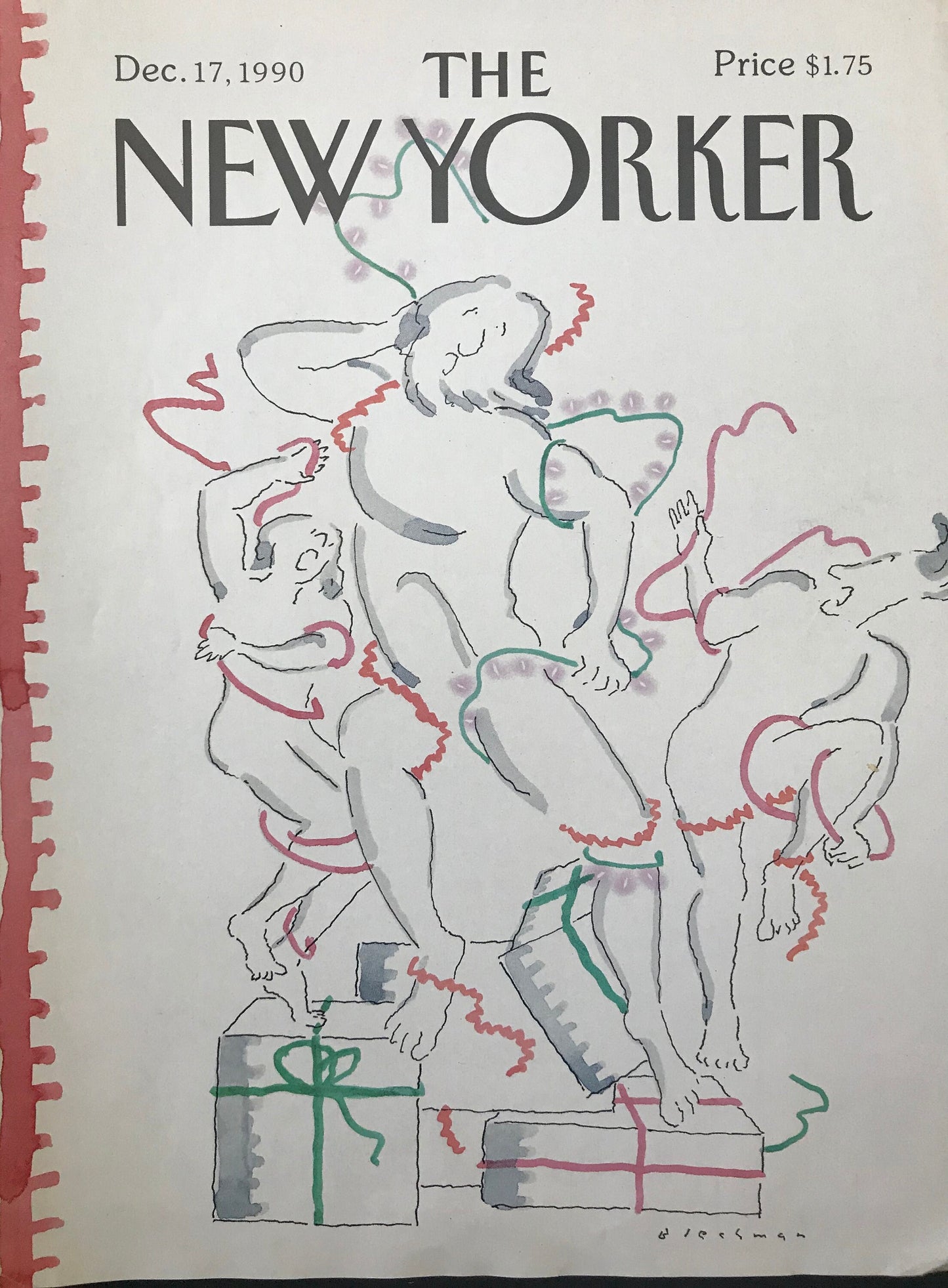 December 17, 1990 - The NEW YORKER Magazine original cover - Christmas