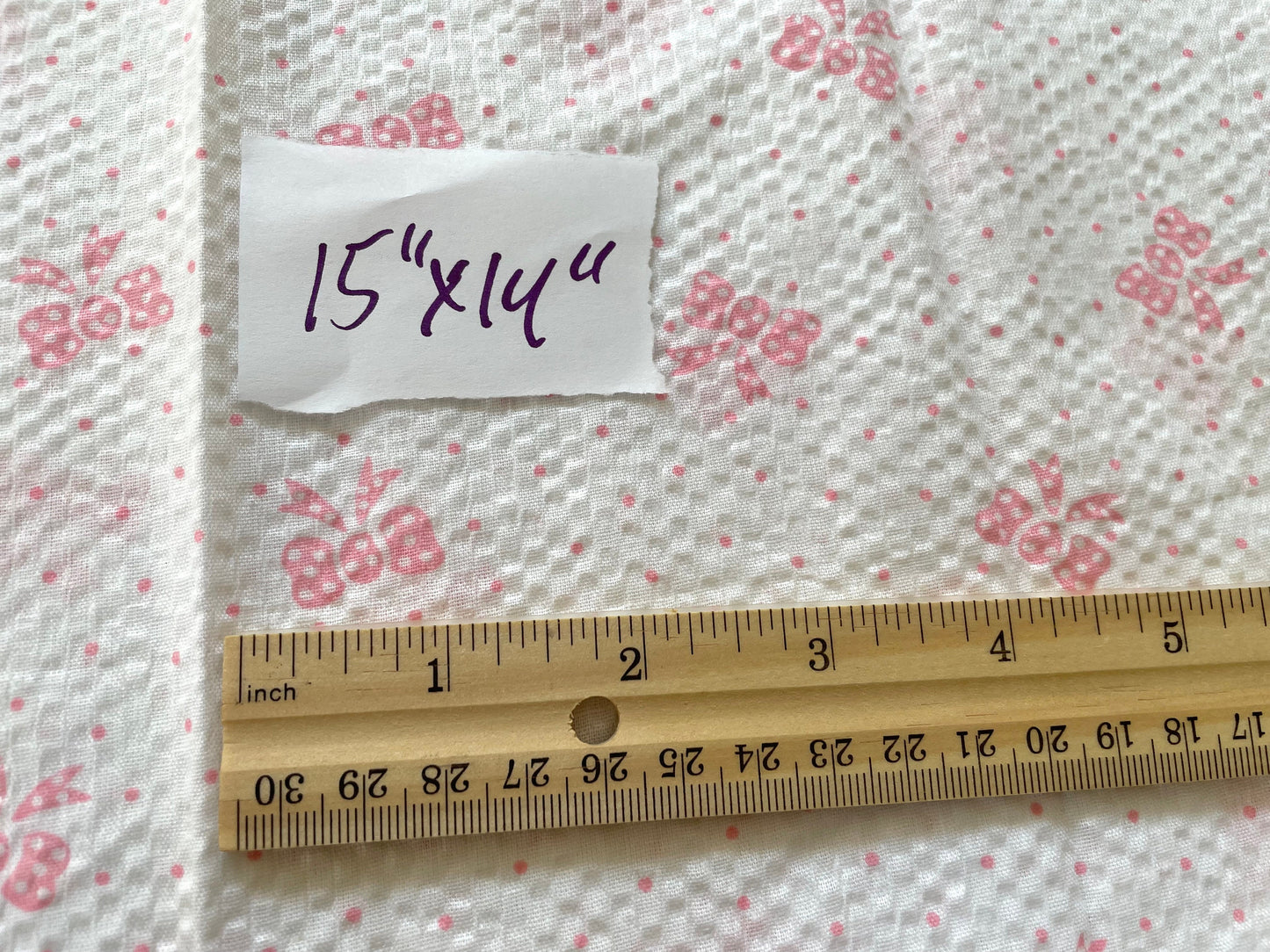 Lot of vintage fabric remnants - pink satin, white satin and white with pink bows