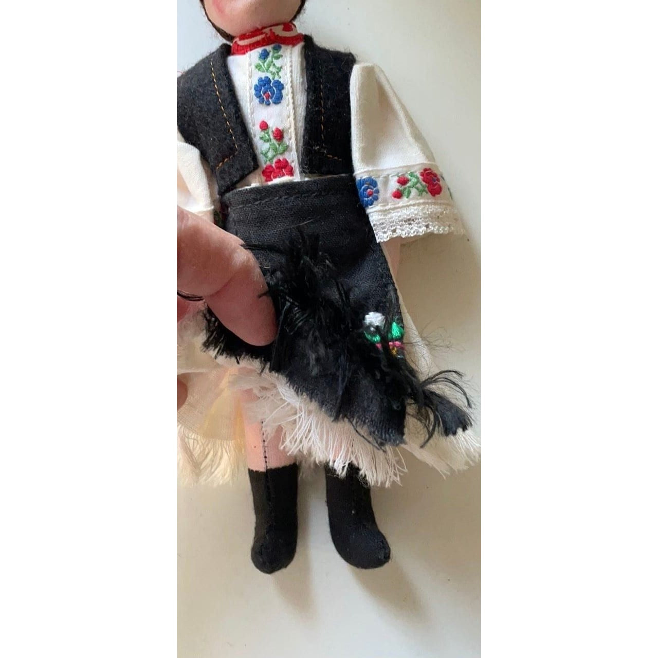 All hand sewn, hand painted, hand made vintage male collectible Doll figurine from Hungary / Hungarian