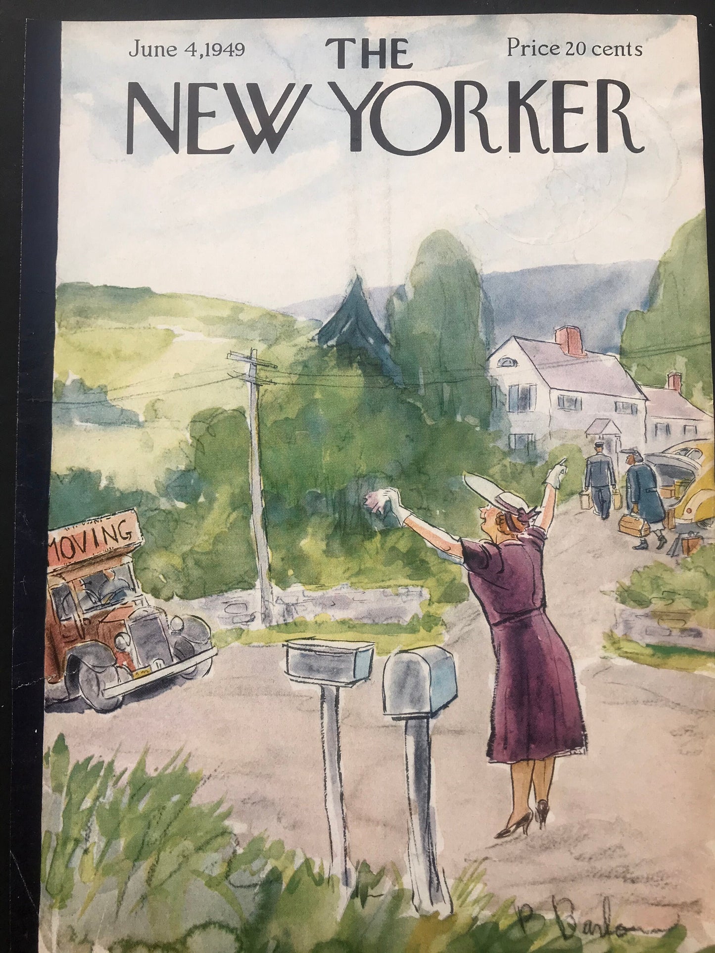 The NEW YORKER Magazine very rare original cover - June 4, 1949 - Christmas shopping, wind up toys