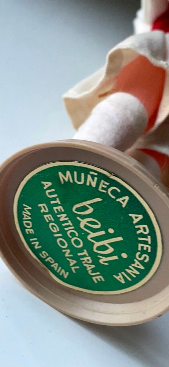 Vintage signed Muneca Artesana Beibi doll figurine - Made in Spain