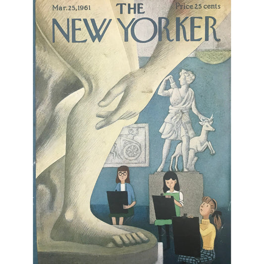 Rare - March 25, 1961 - The NEW YORKER Magazine original cover - drawing, art class