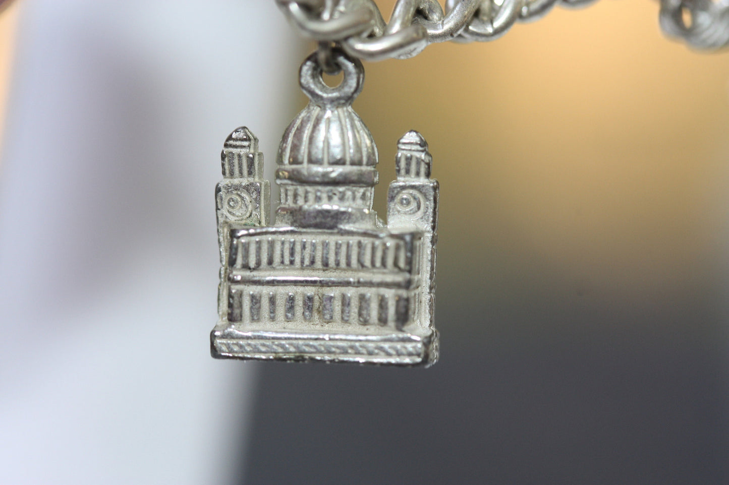 Vintage British European Charm Bracelet - 7 charms