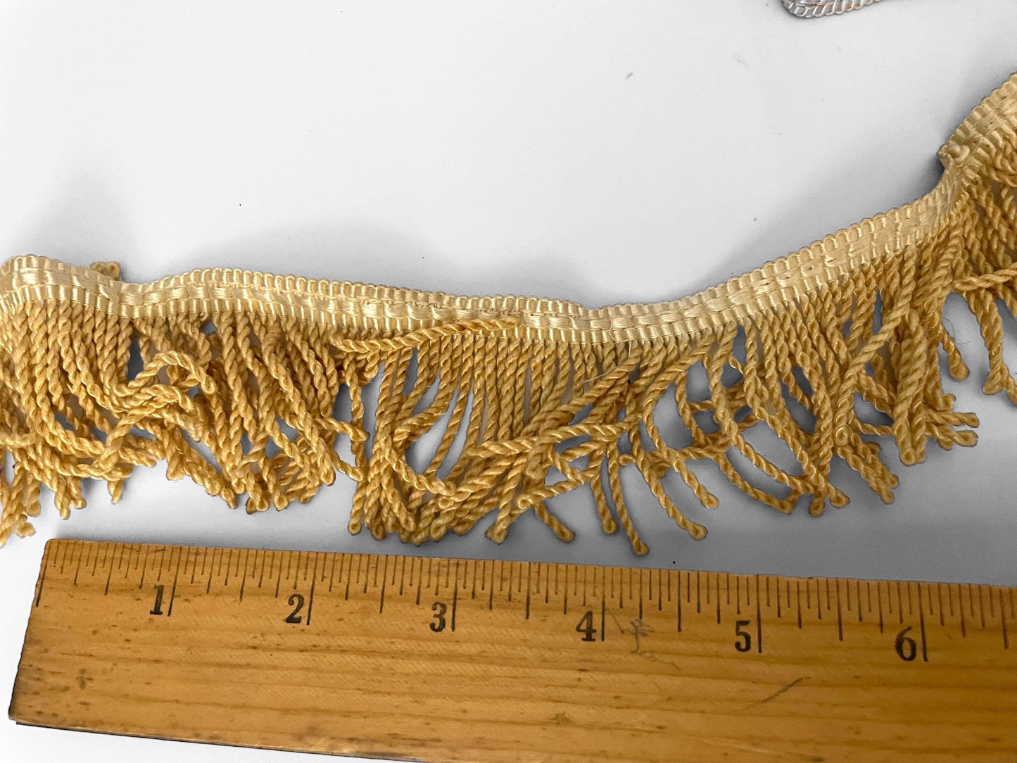 Vintage cream silk bullion fringe - one yard