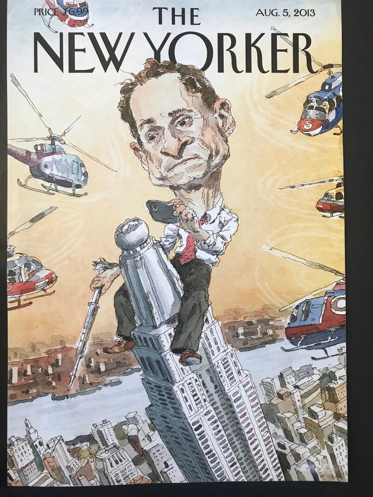 August 5, 2013 - The NEW YORKER Magazine original cover - parking lot, finding your car