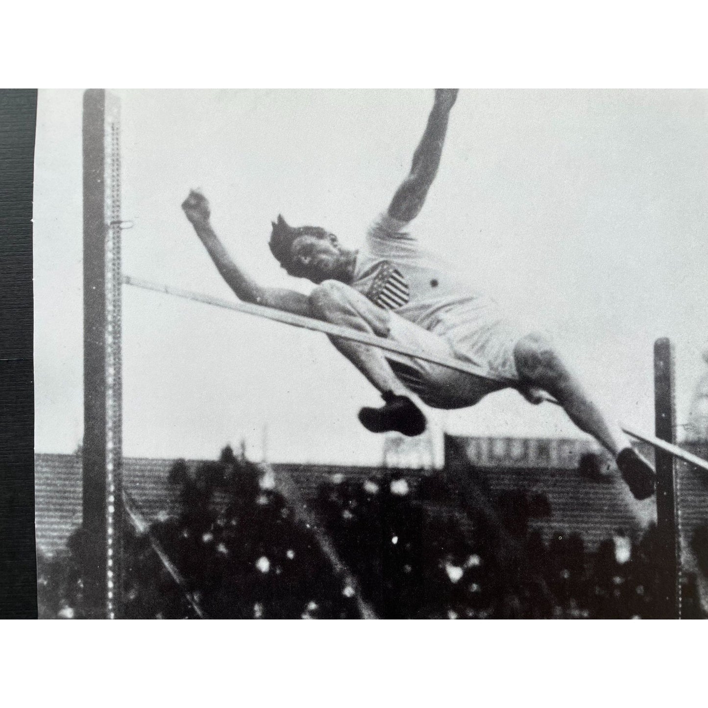 Vintage Olympics - 1904 Ray Ewry won one of 10 career gold medals in the standing high jump - print from a vintage book - Olympic athlete