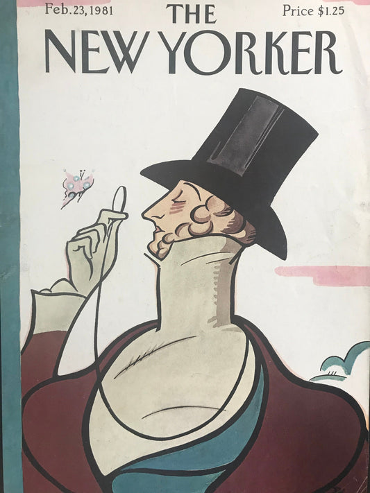 Vintage NEW YORKER Magazine original cover - February 23, 1981 - Anniversary Issue